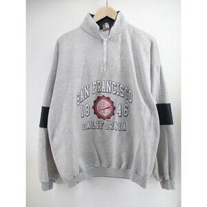 Vintage 90s San Francisco California Hoodie Sweatshirt Mens 2XL Made In USA Gray